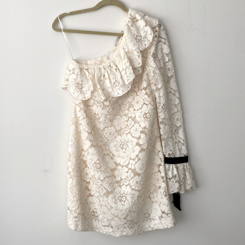 Philosophy di Lorenzo Serafini Dress One Shoulder Lace Dress Sz 40 US 4